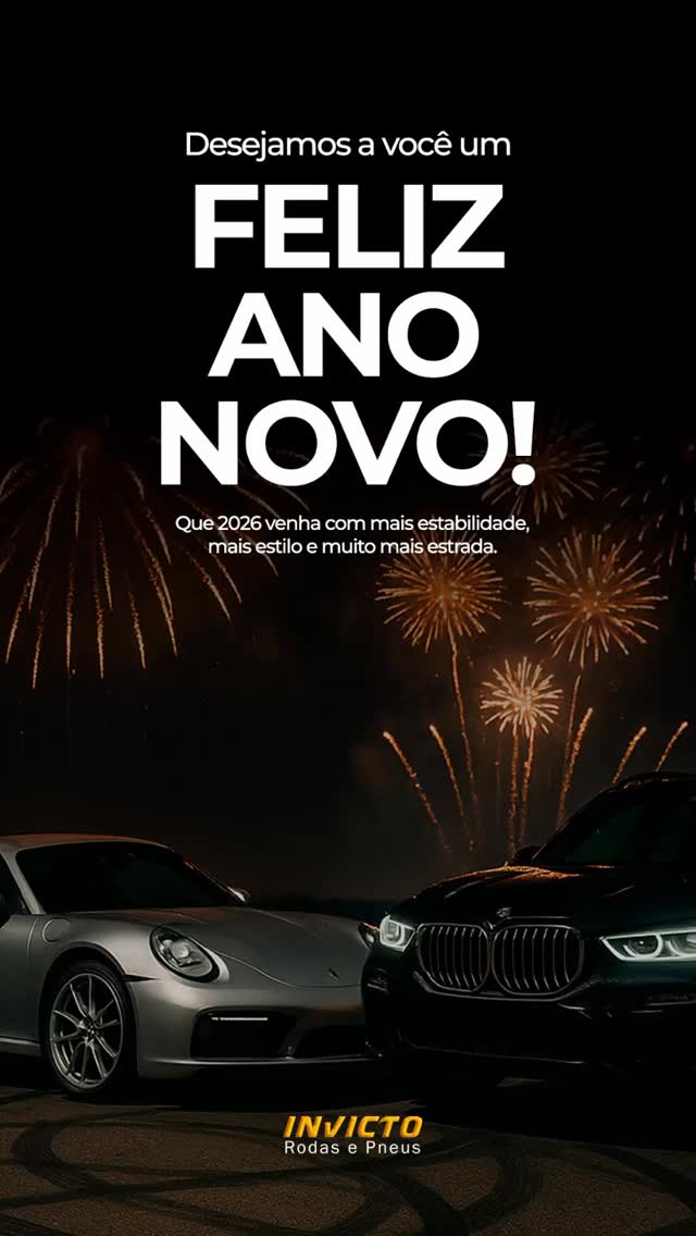 Gratidão define tudo o que vivemos! Obrigado a cada cliente e amigo que confiou, apoiou e fez parte da nossa história. Que venha mais um ano de muita parceria, conquistas e quilômetros rodados juntos!
Feliz Ano Novo! 🥂🎆
Invicto Rodas e Pneus 💪🛞