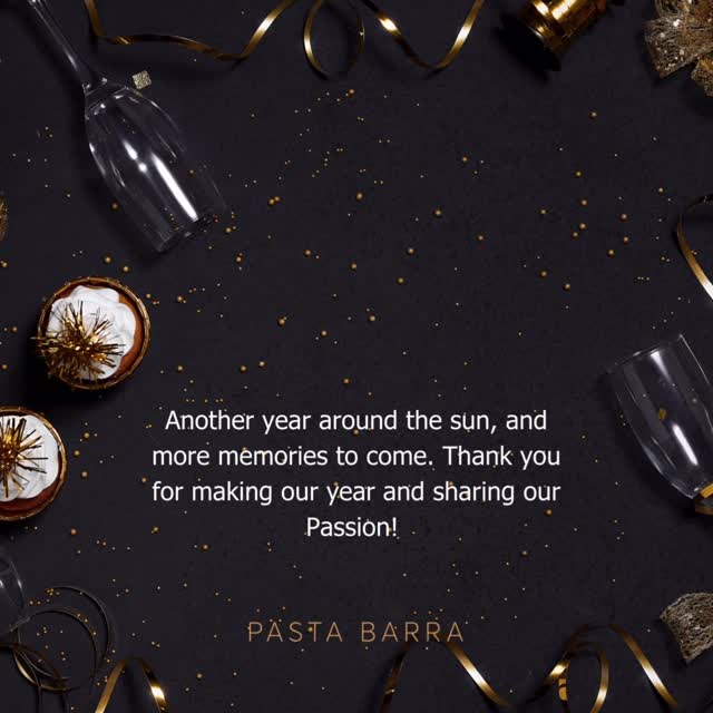 Wishing you all a Blessed New Year!!🥂🍾🍝 Thank you to all our customers, suppliers and families for a Successful 2025 and may 2026 bring us even more Memories to share! See you all soon in 2026!! #pastabarra #newyear #blessings #eatout