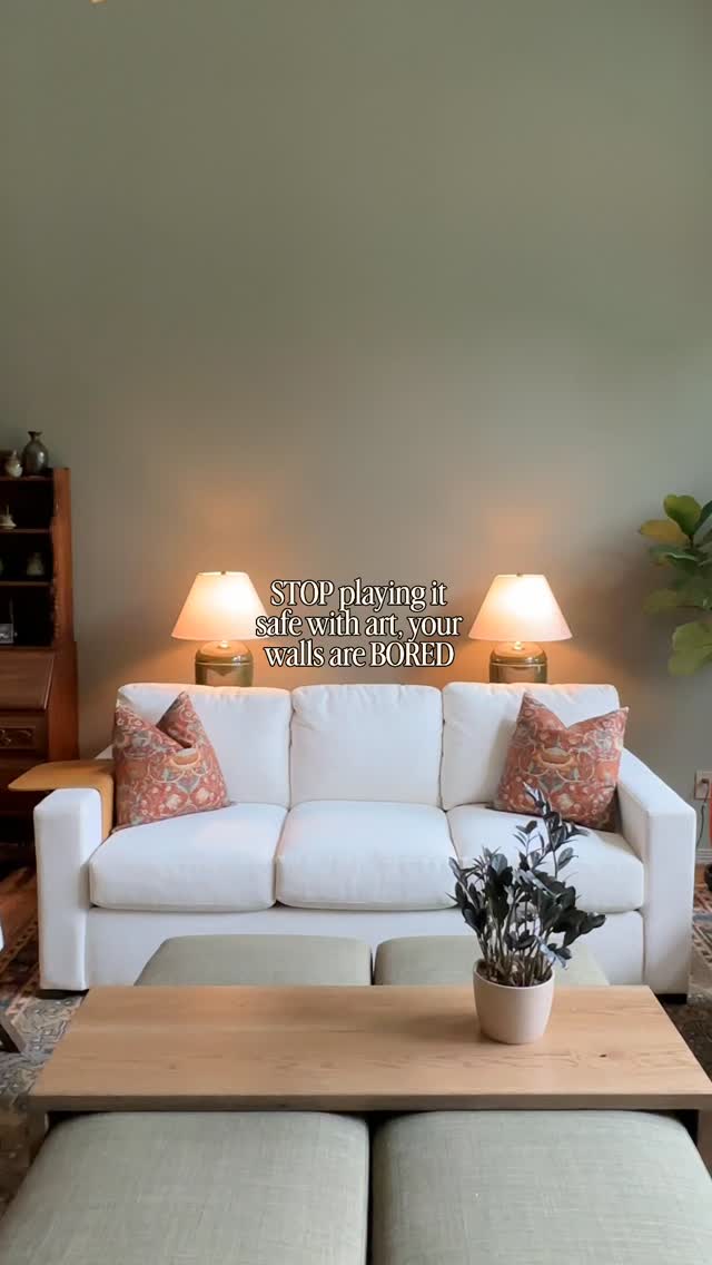 A lot of people will disagree with me on this…
but less ISN’T always more.
Nowadays, we see so many people playing it safe in their homes… neutrals, minimalism, clean lines, blank walls. And that’s fine, but this client wanted the opposite. She wanted a living room that actually breathed life back into HER, full of pieces she loved and that brought her joy.
This room is stacked with color, pattern, texture, and character. It’s bold. It’s joyful. It’s lived-in. The kind of space you actually want to be in.
Stop running from color. Stop running from personality. Stop running from Maximalism. Go for the funky collage wall, mix the pieces you love, and don’t hold back. When you decorate with what makes you happy and actually commit to it, a room finally starts to feel alive and that’s exactly what makes it beautiful. ❤️
If you love homes designed with character, joy, and pieces you truly love, you’re in the right place 🫶
Awesome art install by the @goldstandardhandyman ! Thanks so much for your hard work. 👏