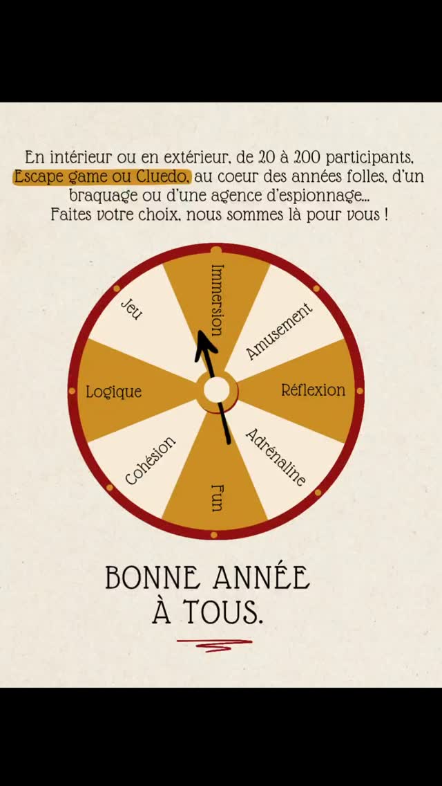 À vous de choisir !
Cette année, Animations GoPlay fête ses 10 ans d'existence ! 🎂
Merci à vous, entreprises et collectivités, pour la confiance que vous nous avez accordée toutes ces années !
C'est grâce à cette confiance que nous avons pu façonner notre savoir faire et vous accompagner dans vos projets ludiques : Cluedo, Escape game, enquêtes,... 🗝️
🎉 Abonnez vous pour connaître les prochaines annonces concernant les 10 ans des Animations Goplay !
#animgoplay #escapegame #CluedoGéant #calvados #cluedo #teambuilding #cohesiondequipe #orne #eure #entreprises