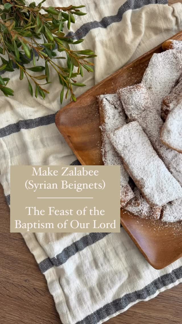 For the Feast of the Baptism of Our Lord, Syrian Christians make Zalabee. It’s just like a beignet except it’s cut into long strips. It’s so fun to make and so amazing to eat!
🍩 Comment “recipe” for this incredible treat!
.
.
.
.
.
#zalabee #syrianfood #syrianchristians #baptism #baptismofjesus #baptismofourlord #liturgicalliving #liturgicalhome #livingliturgically #domesticchurch #christianhome #christianfamily #anglican #anglicanchurch #christianliving #feastdays