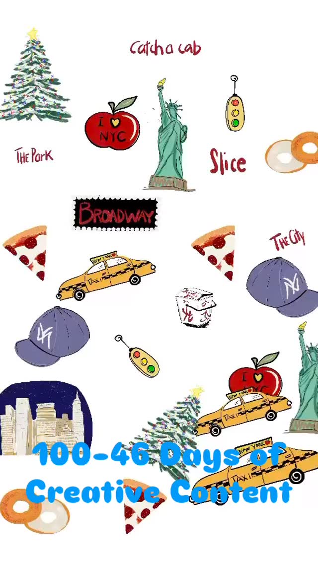 100-46 Days of Creative Content. NYC vibes just for fun! What’s your favorite food in NYC?
bagels, pizza, sushi, Italian ? #lissypaynedesigns #creativehappylife #nycfoodie #creativeliving #surfacepatterndesigner