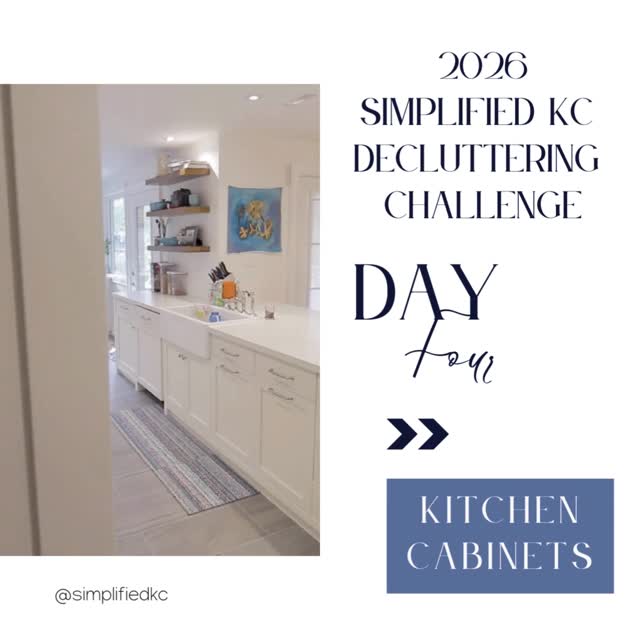 It's DAY 4 of the Simplified KC Decluttering Challenge 🎉 How's everyone doing so far?
We’re on Day 4 and it's time to tackle your kitchen cabinets—or as many as you can get through in 15 minutes. Set a timer and pick your most overwhelming one or two - you know, the ones that really need a clean out.
Pull everything out, let go of what you no longer use or love, and put back only what truly belongs. No need to do the entire kitchen. Small, focused progress adds up fast.
If you have any questions or feel stuck, send me a message. And as always, keep sharing your photos—I love cheering you on and celebrating your wins!
Stick with it, enjoy the process, and watch how just a few minutes a day can truly transform the way you live. 💛
#SimplifiedKC #DeclutteringChallenge #Day4 #KitchenDeclutter #OrganizedKitchen #15MinuteDeclutter #ProgressNotPerfection #DeclutterYourHome #OrganizingTips