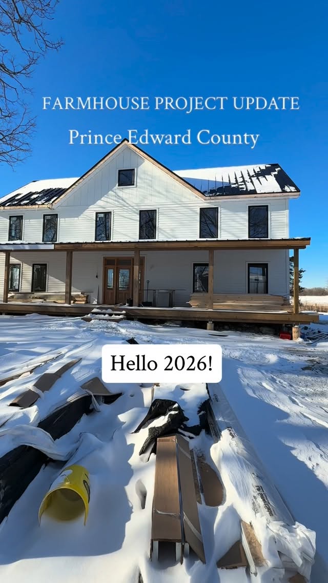 Farmhouse Project Update🏡
Prince Edward County
Oops…we haven’t posted in a few weeks but we are back and super excited about 2026!
Lots has been happening at the farmhouse and we are now working on finishing drywall and getting the wood stained and prepped for the vaulted ceiling on the 2nd floor.
We are also starting to design and frame out the fireplace…more to come on that!
Outside the siding is still continuing with the team from @aawdesignbuildltd braving the winter weather to finish this up for us!
#farmhouserenovation #renovation
#houserenovation #renolife #oldhouserenovation renovationjourney renovationproject houserenovation princeedwardcounty