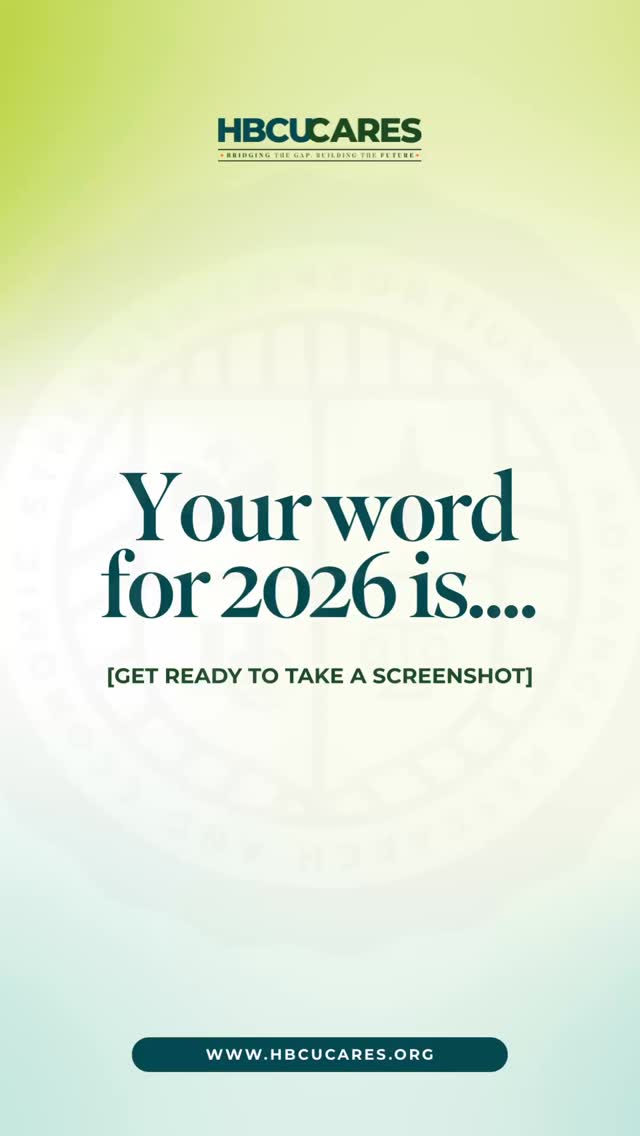 As we begin 2026, take a moment to choose one word you want to guide you this year.
Comment your word below ⬇️
#hbcucares #communityimpact #2026goals #hbcusupport