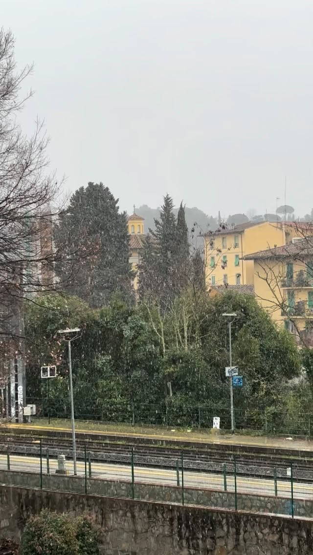 “The light rain eventually surrendered, morphing into cascading white flurries that looked like Maldon sea salt flakes drifting through the air. My soul filled instantly. I’ve only experienced snow twice in my life, so any chance to witness it again sends me into a state of unfiltered joy.
The snow, however, never committed. Unlike other parts of Tuscany, it melted the moment it touched the ground, dissolving into dark stone and damp pavement as if it had second thoughts. No thick blanket of white. No postcard ending. Just fleeting kisses on rooftops and windowsills before disappearing entirely. And somehow, that felt exactly right.”
Read the full article on my Substack, link is in my bio.
#italy #florence #firenze #thisisangeladotcom #snow