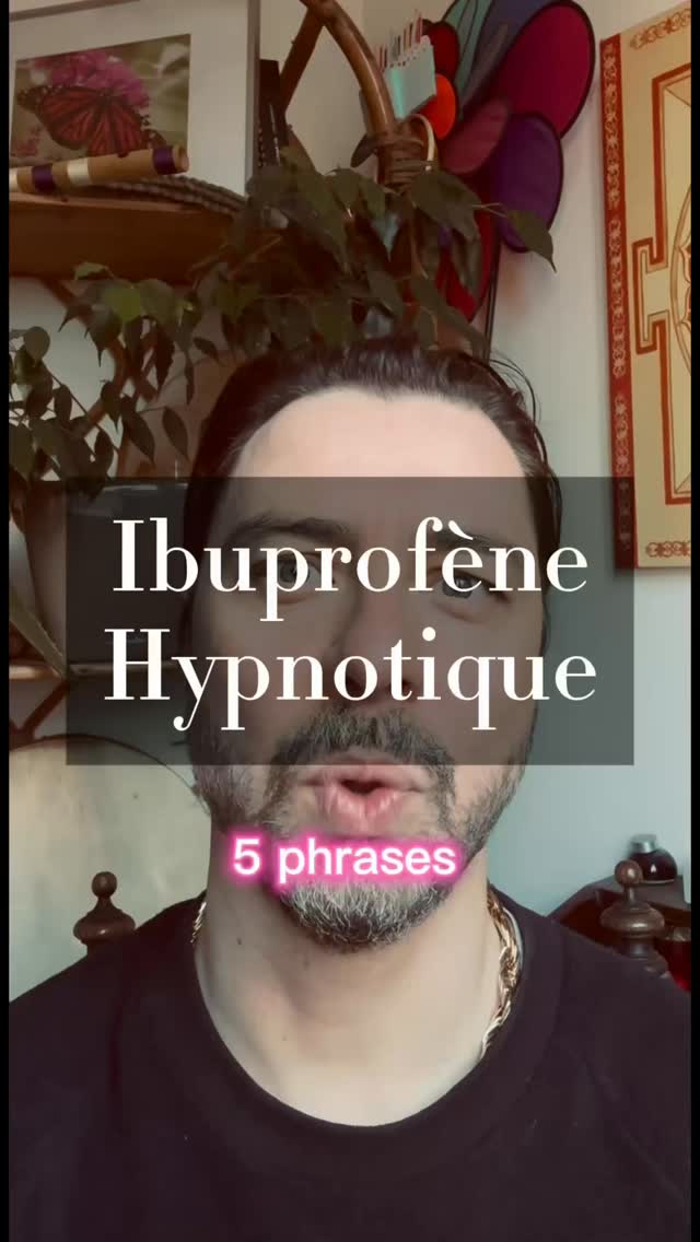 Ibuprofène Hypnotique… réduire l’intensité d’une douleur en utilisant son esprit ; de manière plus classique, on peut imaginer un bouton que l’on fait tourner pour réduire l’intensité du signal, de 5% pour commencer… - bien entendu en cas de douleurs persistantes, consultez un professionnel de santé.
#autohypnose #douleur #hypnose