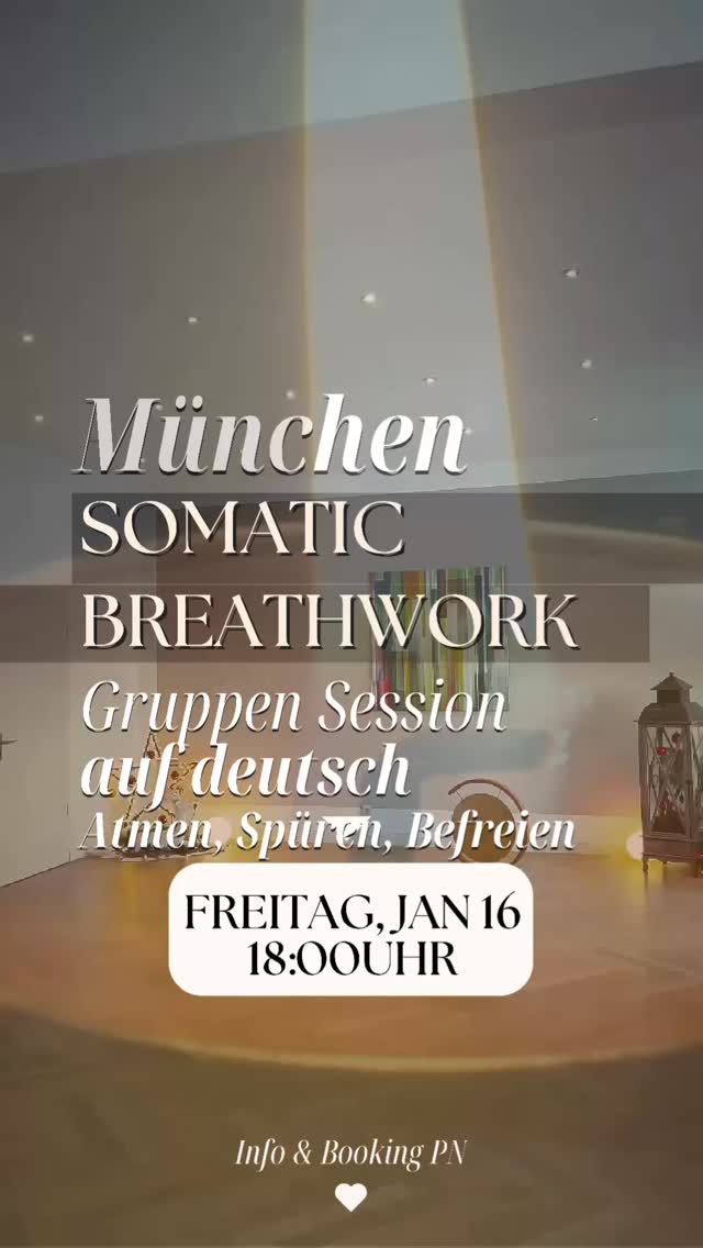 Atem. Intention. Verkörperung.
Die erste deutschsprachige Somatic Breathwork Session im neuen Jahr findet am Freitag, 16. Januar um 18:00 Uhr in München statt – und sie ist eine Einladung, deine Intention für 2026 nicht aus dem Kopf, sondern aus dem Körper entstehen zu lassen.
In dieser Session geht es nicht um To-do-Listen, Vorsätze oder Selbstoptimierung.
Sondern darum, dich mit dem zu verbinden, was bereits in dir schlummert.
Was sich stimmig, wahr und tragend anfühlt.
Was durch dich gelebt werden will.
Du atmest dich durch alten Ballast.
Du öffnest dich für neue Klarheit.
Du spürst, was dein nächster Schritt wirklich ist.
→ Gruppen-Session auf Deutsch
📍 Ort: München
🗓 Freitag, 16. Januar
🕕 18:00 Uhr-19:30Uhr
🎟 Teilnahme: 29 € (oder 40 € wenn du eine*n Freund*in mitbringst)
👉 Platz sichern: breathe-release-transform.com/tickets
Bei Fragen schreibe mir einfach 🧡
#somaticbreathwork #mindbodyconnection #nervoussystemregulation #breathwork #somaticpractice