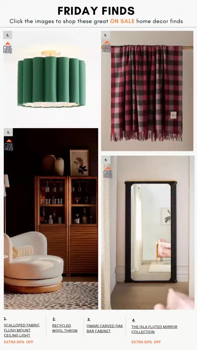 Friday Finds!
Each week I search the internet (so you don’t have to!) to find great deals on beautiful top rated home decor from your favorite brands.
Comment FRIDAY and I will DM you the links to this week’s finds.
#interiordesign #designinspiration #homedecor #deals #onsale
