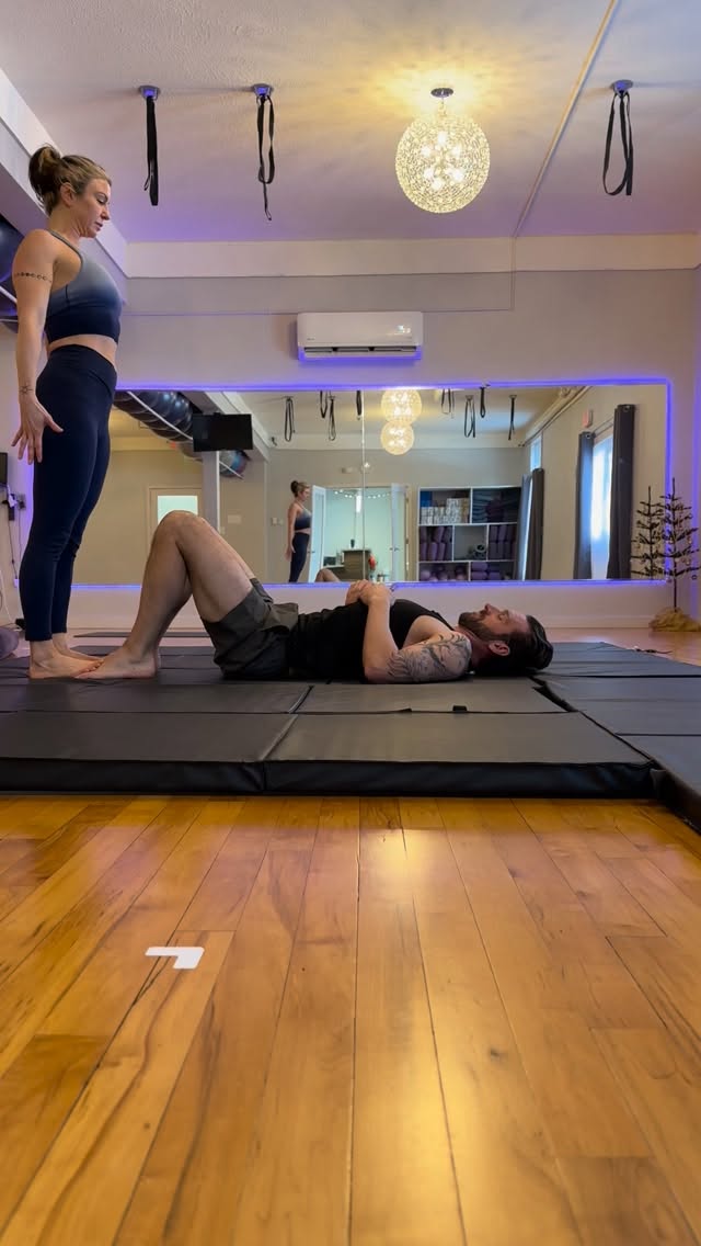 Actually had some time to play today! Still a little rough but we got tired 💤 #acroyoga