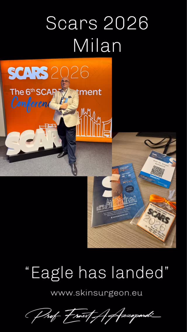 Presenting my own scar-treatment work at an international conference isn’t about visibility — it’s about accountability.
Patients deserve treatments that are proven, peer-reviewed, and personally practiced.
Proud to represent this work in Milan - If you are struggling with scars or keloids and want to understand what modern laser-based treatment can realistically achieve,
✅visit www.skinsurgeon.eu or book a consultation to discuss your options.
📧 Info@skinsurgeon.eu
— Prof. Dr. Ernest Azzopardi
#ScarCare #KeloidTreatment #LaserExpert #PatientFirst #medicalinnovation