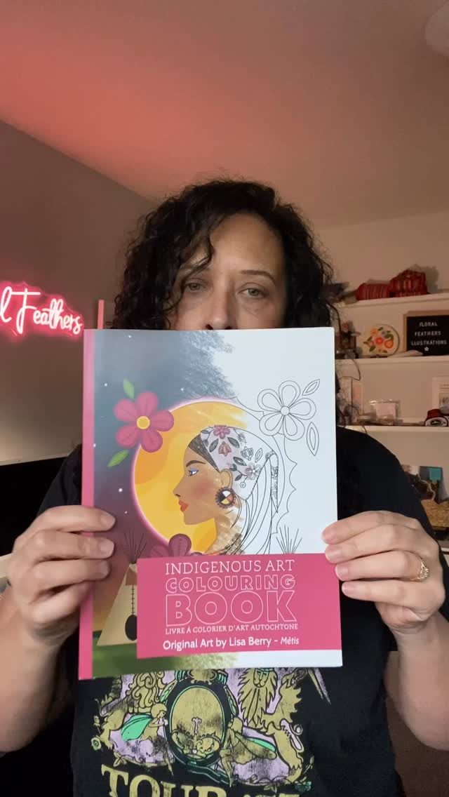 This colouring book is also available on Indigenous Collection. #metisart #metisillustrator #indigenouscolouringbook #indigenousartist #métisinbc