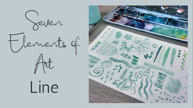 Seven Elements of Art - Line
.
#learnanewhobby #learningresources #homeschoolresources #watercolourart #creativehobby