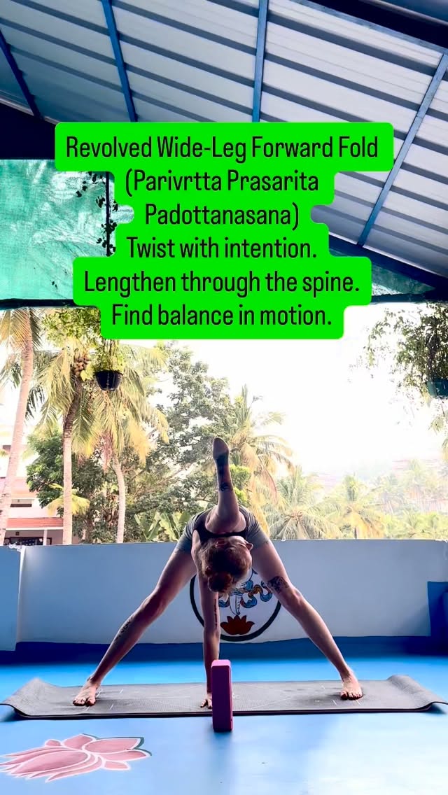 Day 9 of 31 days of yoga 🧘♀️
Parivrtta Prasarita Padottanasana adds a gentle twist to strengthen the core, improve spinal mobility, and open the chest.
This pose challenges balance while keeping the legs grounded and the mind focused.
Twist with awareness, breathe deeply, and find your center.
#2026 #challenge #fyp #forwardfold #yoga