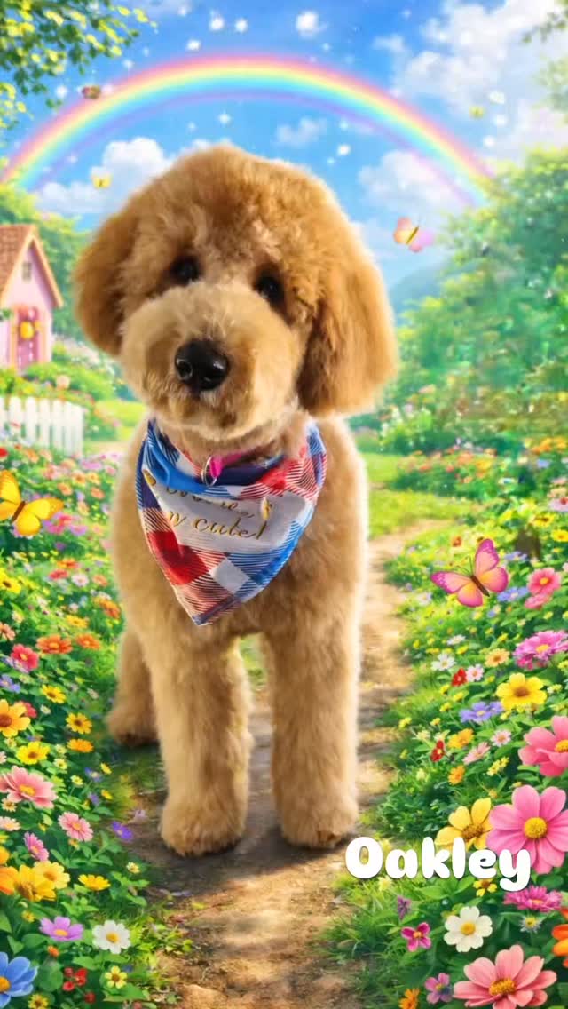 Oakley after his nice spa day with The Groomiez 🐶❤️
#thegroomiez ##doglovers #goldendoodles