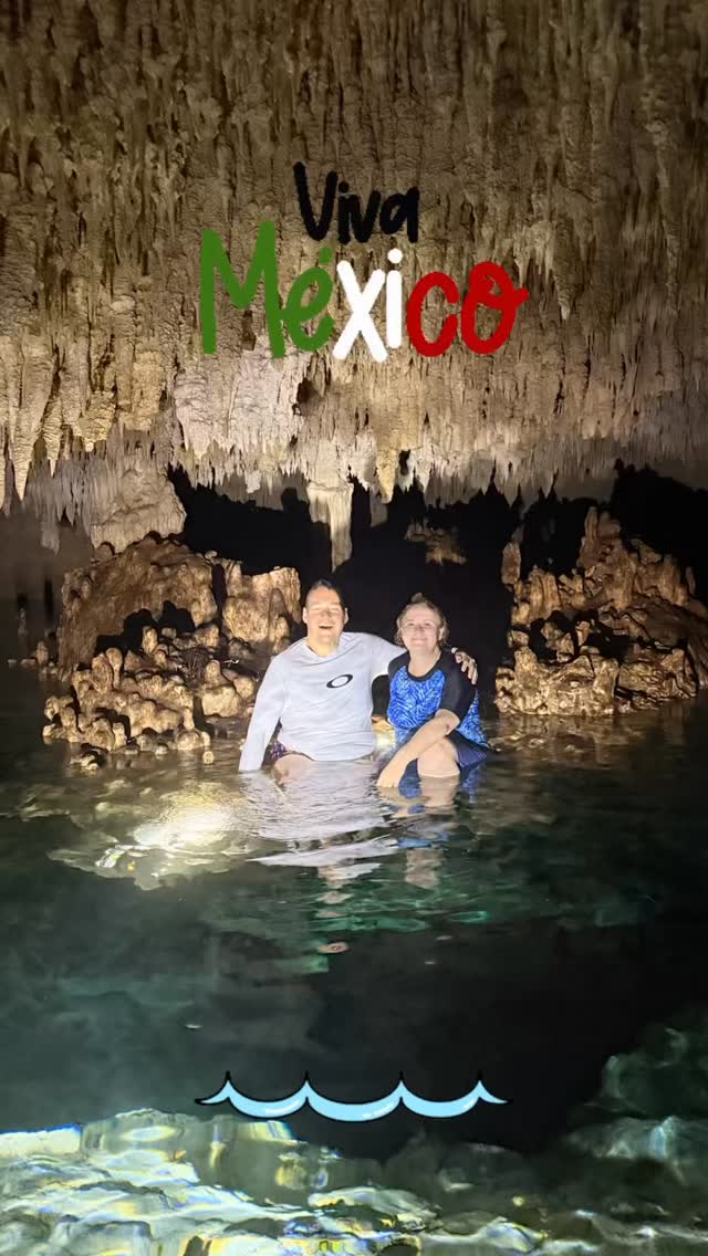 This British - French couple chose the Cenote Explorer tour from Cancún to try a few different styles of cenote, and sample some very local homemade Mayan food, the best quesadillas in the world (I believe!). He said the second cenote, like a cathedral under ground and underwater, was the single best experience of his life. Wow! Compliments we love to hear! #mexico #cancun #cenote #privatetour #bats