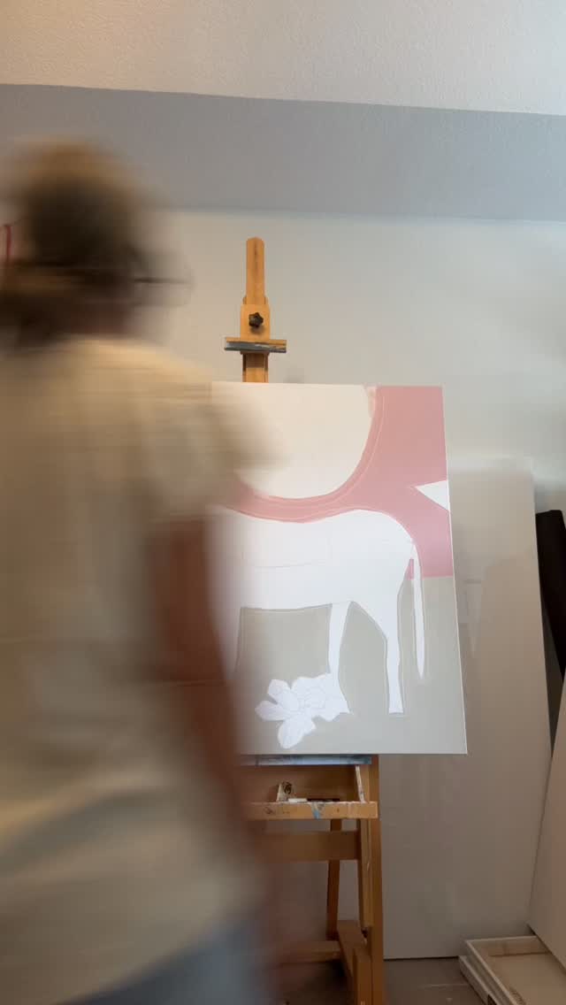 Layering today. 🤍
#art #texaspainter #texasartist #contemporaryfolkart #folkart