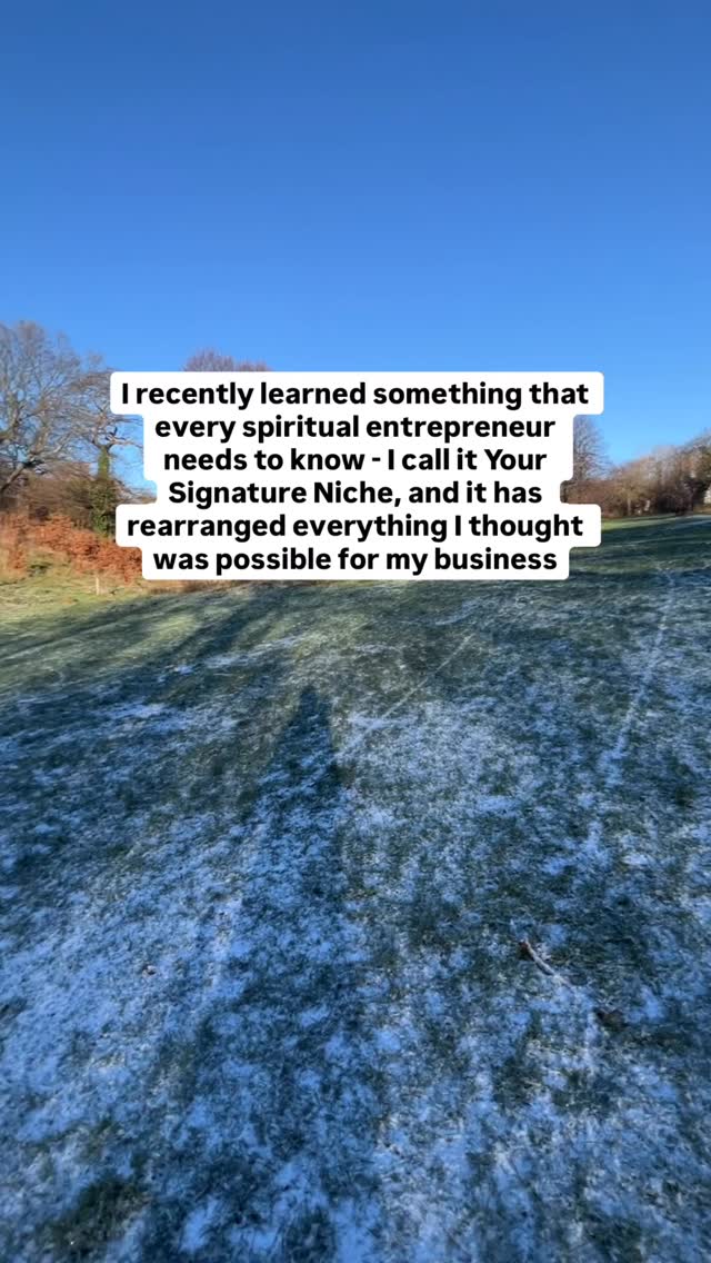 When you understand Your Signature Niche, you finally have the tools to expand into the FULL potential of your soul-led business
More clients, more money, more flow, scalable products, and crystal clear soul-aligned direction.
A powerful Signature Niche is made up of an understanding of 3 pillars:
💎 What transformation your work offers
💎 Who, specifically, your unique work is for
💎 What experiences you have that leave you best placed to serve that work to that person
The key to a Signature Niche that allows your business to blow up?
Specificity👈
❌ Don’t talk about the work you do, the healing modality you practice, the type of artistic creation you offer
👉Talk about what TRANSFORMATION that offers your clients.
❌ Don’t say ‘I help women heal’ - tell me WHO in particular.
👉And, tell me your stories! What have you lived through that means you can help?
I pieced my deep understanding of these things together bit by bit, on my own, throughout 2025.
Wading through self doubt, imposter syndrome, constantly changing direction in my business and facing so many hurdles.
Until it clicked, THESE three things are all you need - they are the key pillars to great marketing.
And then I knew: it was my calling to help other healers and soulful creators to understand this very simple but very profound marketing foundation,
So that they can sell more of their soul-led work and make more money spreading healing to the people who need it ❤️
Once you’re crystal clear on your Signature Niche?
Everything in your business aligns with soul-led success.
Every piece of content you make is easy, clear, and speaks directly to the people who need you.
You can start to create online, hands-off, digital products, to compliment your in person work,
And market them successfully, with great communications that land in the hearts of the right people.
If you’re ready to blow up your soul-led business then comment ‘niche’ to get started 💎