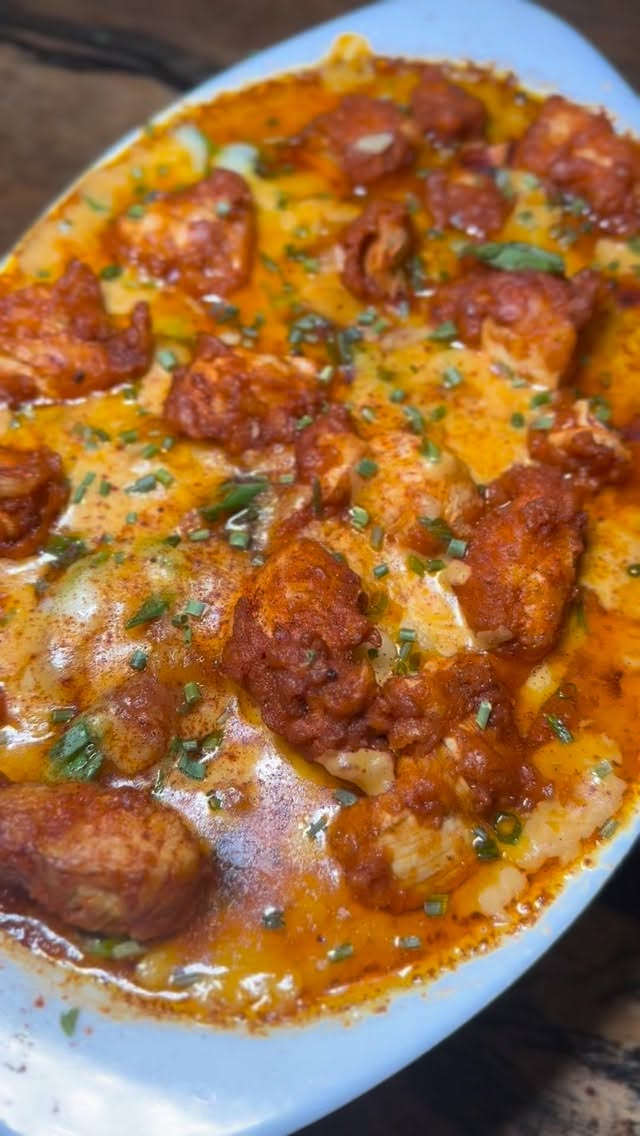 Buffalo Chicken Mac & Cheese I may drop the recipe