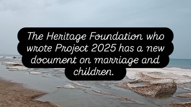The Heritage Foundation who wrote Project 2025 wrote a document that has been leaked to the Washington Post. This document encourages HHS to sponsor marriage boot camps and ironically for the Department of Education to discourage higher education.