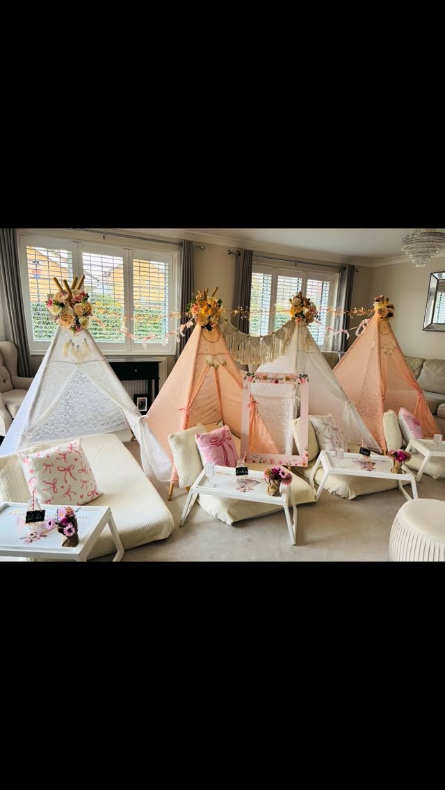 So Pretty 😍 Wigwams & Bows perfect for a very girly birthday sleepover #kent #maidstone