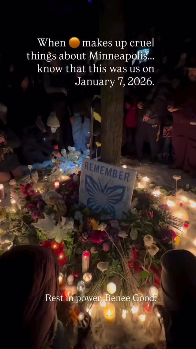 We are grieving every day under the violence of this colonial empire. 💔
Sending love to the MN community, Renee Good’s loved ones, and to everyone who is grieving.
Rest in Peace, Renee Good.