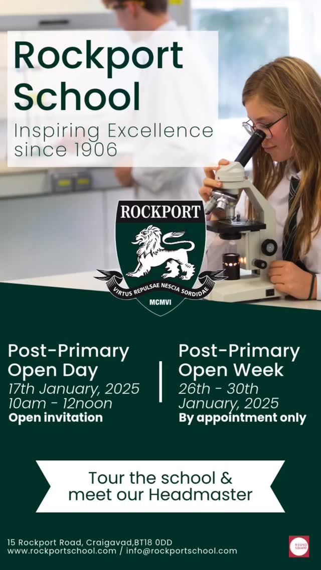 Discover what Rockport has to offer post-Primary pupils at our Open Morning 17th January, or during our Open Week 26th-30th January.
Experience the magic of Rockport and imagine the opportunities it offers…we can’t wait to meet you!