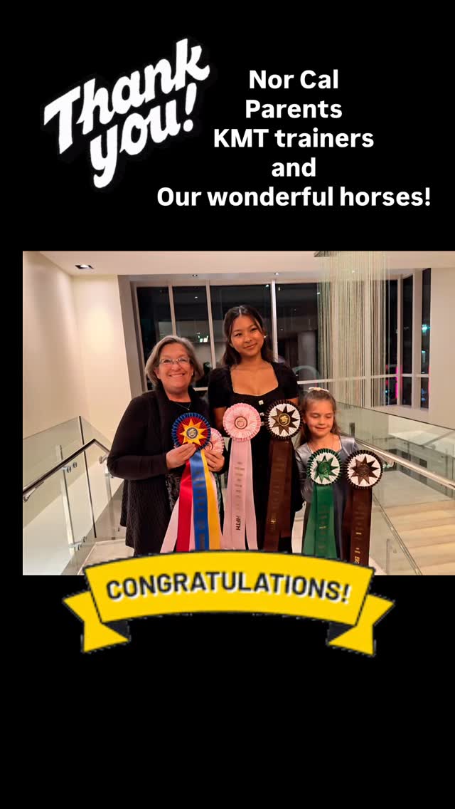 NorCal Awards Banquet! A night to celebrate the accomplishments of our riders! Congratulations to Riley Salcedo-Fosse, Madison Aftab-Daylight & Golden Rule, Anthony Pizzi-Noorderlicht And Sophia Sposeto-Fiona! Looking forward to an awesome 2026š¤©. #thankyounorcal #teamkmt #proudtrainer