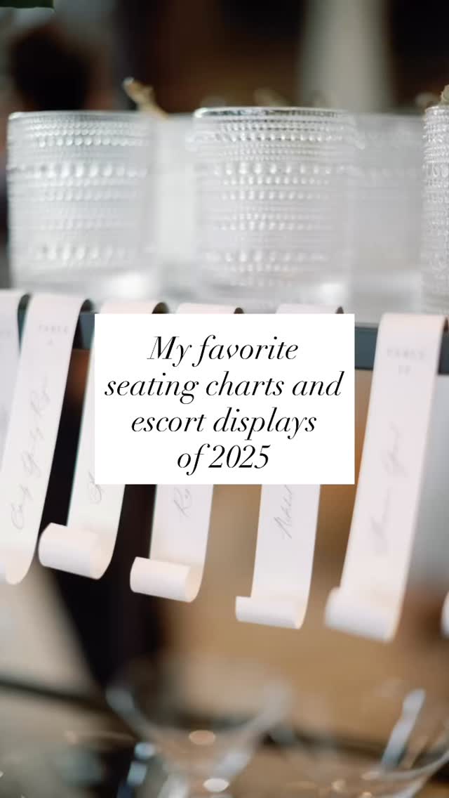 This was a year of very different formats for how guests found their seats! From larger scale walls with lists, to flowy fabric, pillars, lasercut tags, and artfully displayed cards. This is just a handful of my favorites from the year and I’m already looking forward to the unique ideas coming in for 2026! #lettersanddust #customsigns #seatingcharts #weddinginvitations #luxurywedding
Photo credit in order:
1. @alixann_loosle_photography
2. @thetenneys.co
3. Phone photo by @blcevents
4. @casiyostphoto
5. @alixann_loosle_photography
6. @thetenneys.co
7. @taylordentonphotography
8. @thetenneys.co