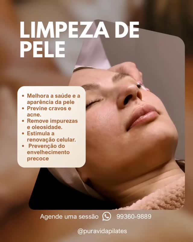 Que tal começar com a pele limpa e renovada? ✨
Nossa limpeza de pele remove impurezas e devolve o brilho natural.
Vagas abertas, agende já!