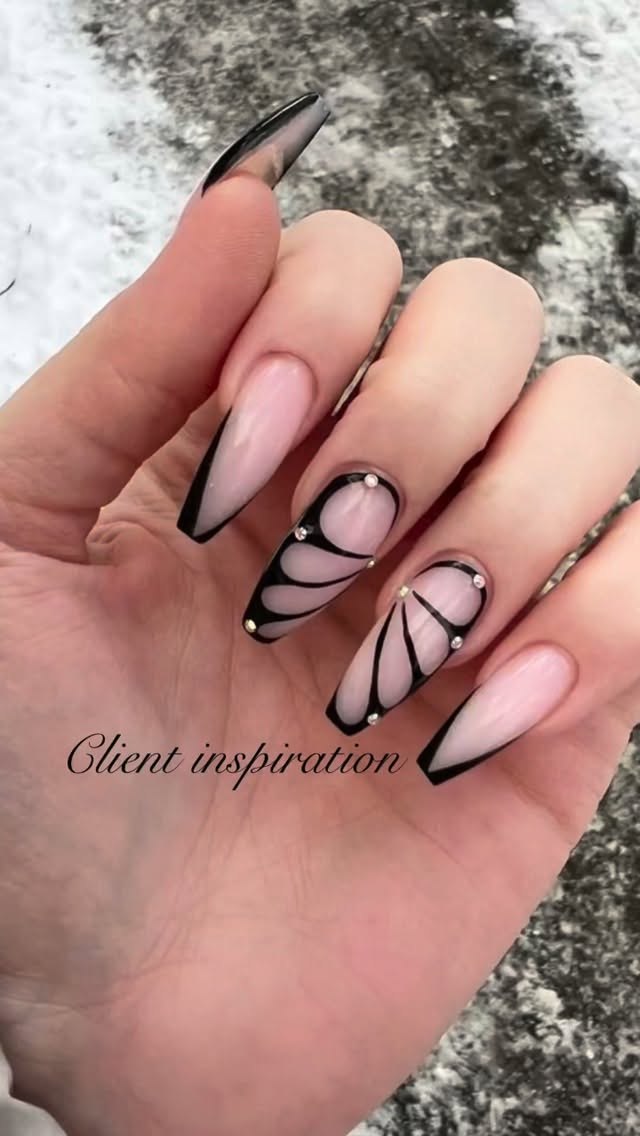 Butterfly nail design 🦋