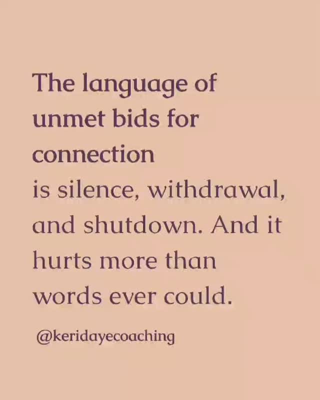 ✨When you’re reaching in, asking for closeness, care, or simply to be felt, and you’re met with avoidance, it doesn’t just feel disappointing. It feels like rejection. Like punishment. And your body reacts to that pain as a threat — tightening, protecting, bracing. You start to question: Is it me? Am I asking for too much?
But here’s what’s really going on: You’re speaking two different nervous system languages. To you, love means reaching in. To them, closeness can feel like a loss of control. Your bids feel like pressure. Their withdrawal feels like abandonment. Your pain is real. Your needs are valid. Your longing makes sense.
Your mind/body are constantly loving you in the form of self-protection ❤️
This is the kind of deep repair work we do in 1:1 coaching. Book a free consult from my profile. Or send me a DM that says “connection” — let’s talk about what your system is actually craving.
#keridayecoaching
#traumacoach
#attachmenthealing
#innerchildwork
#relationaltrauma