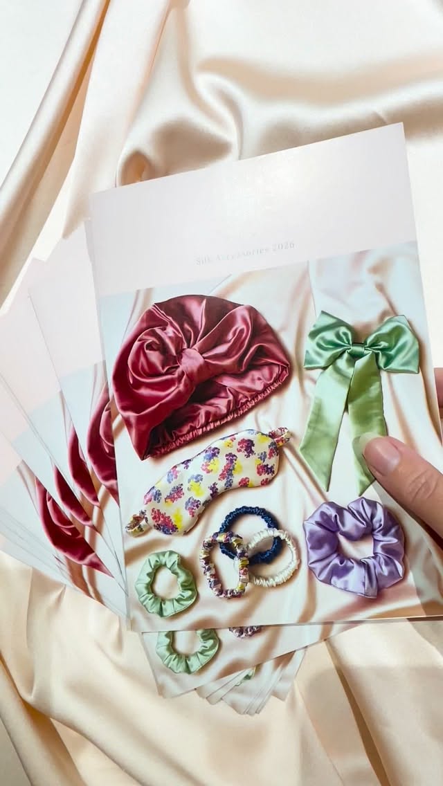 My wholesale catalogues are all ready for Top Drawer! If you are interested in stocking Mille Saisons this year and won’t be coming to Top Drawer, just drop me a message and I can get a catalogue in the post to you 😊
If you are visiting Top Drawer then I am upstairs in the fashion section, stand 135.
The middle pages have some wholesale details I’d prefer to keep between me and stockists so I hope you don’t mind me only showing a tiny peek of those. And those pages took me the longest to put together as well!
There are also a couple more surprises coming to Top Drawer too 🤭
Video description- Jo’s hand picks up an A5 brochure from a pile of them. The brochure has a photo of silk accessories on the front. Inside are more product photos, an about page, colour chart and ordering details