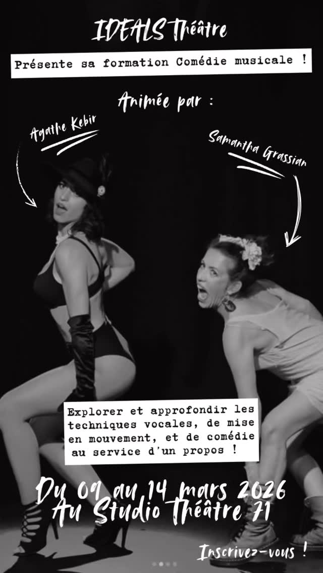 Découvrez notre formation Comédie Musicale, du 9 au 14 mars 2026 au @studiotheatre71. Stage co-animé par la chanteuse-danseuse-comédienne @kebiragathe et la chanteuse-comédienne-formatrice bilingue anglais @samanthagrassian.
Financement AFDAS! Possibilité de faire le stage en anglais!
#bordeaux #formation #chant #comedie #danse
