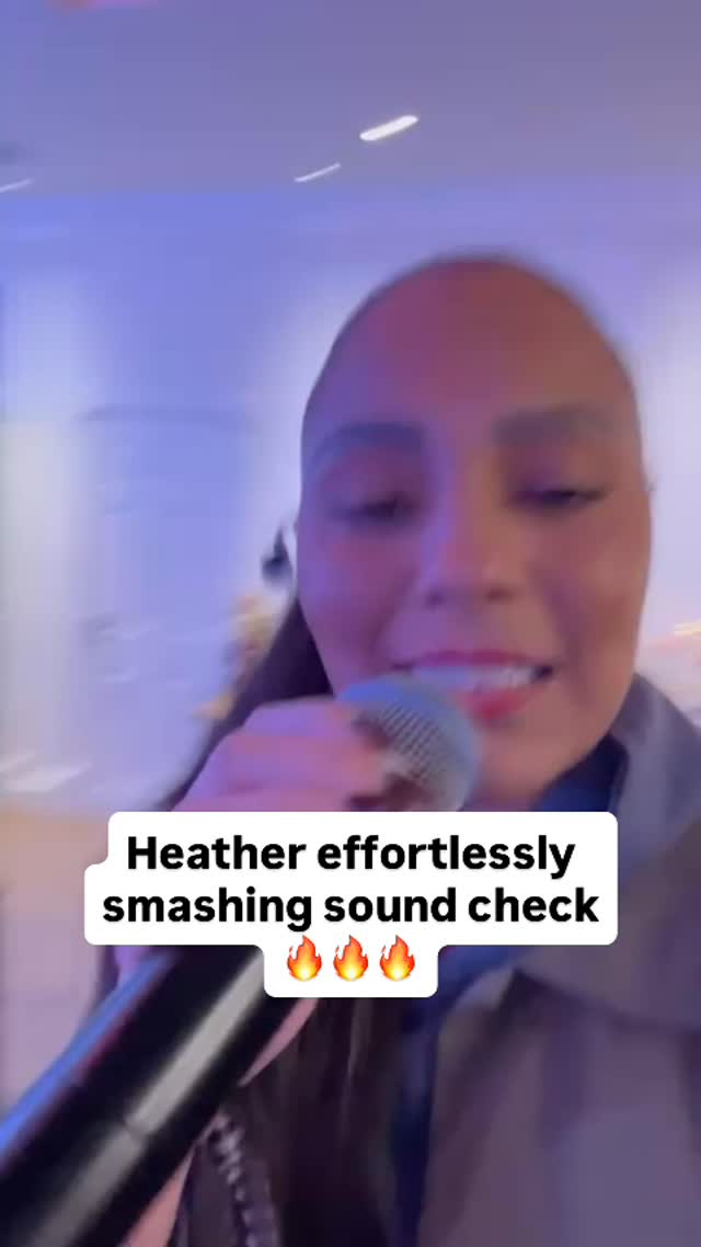 Heather absolutely breezing through our soundcheck and sounding incredible 🔥🔥🔥 #wedding #weddingsingers #singer #scottishwedding