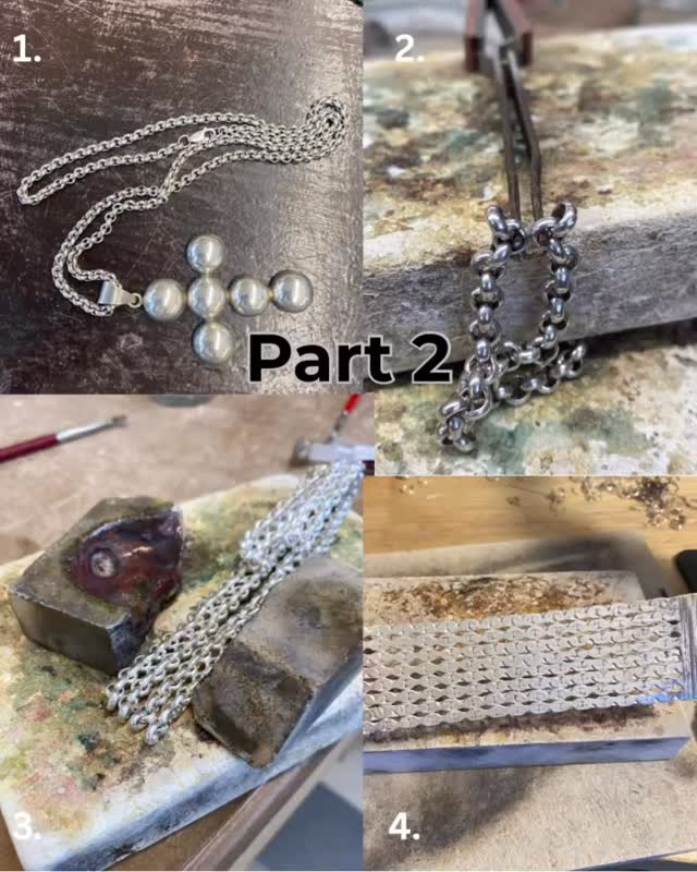 From past to present — and not a drop wasted ✨
This necklace had so much workmanship in its original life that I couldn’t bring myself to melt it down to oblivion. Instead, I took the long way around.
I soldered sections of the chain together (a serious test of my soldering patience and precision), then sent it through the rolling mill… again and again and again — at least 20 passes, maybe more, I lost count.
Photo 4 shows the transformation: compressed, unified, and full of character. I finished it by tidying the ends with rolled square wire to give it structure and intention.
Sustainable making isn’t always the fastest route, but it’s often the most rewarding.
Any guesses what this will become?
All will be revealed soon ✨
#SilverByGolden #JewelleryTransformation #ReworkedSilver #SustainableJewellery #handmadesilverjewelleryuk