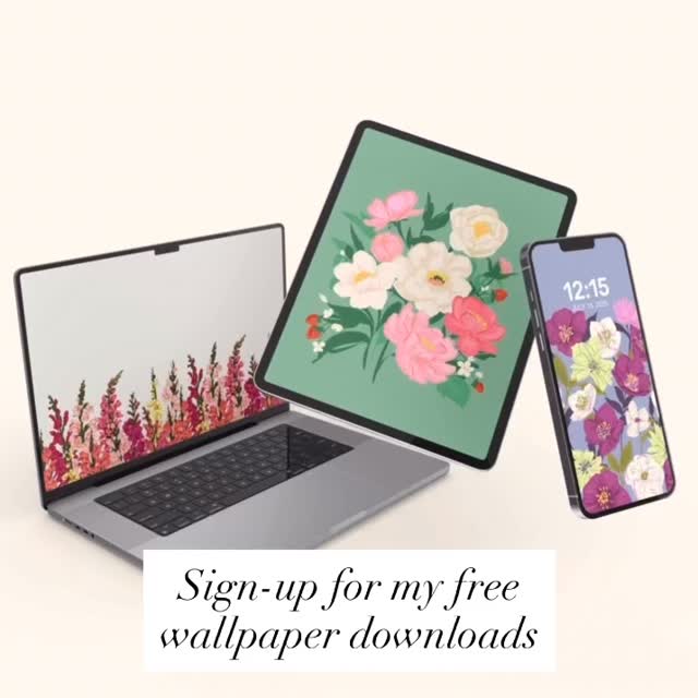 Sign-up today for my FREE WALLPAPER downloads! Visit my link in bio and get the first round of wallpaper downloads for your phone, iPad or desktop! I will be offering new art each season for anyone signed up!