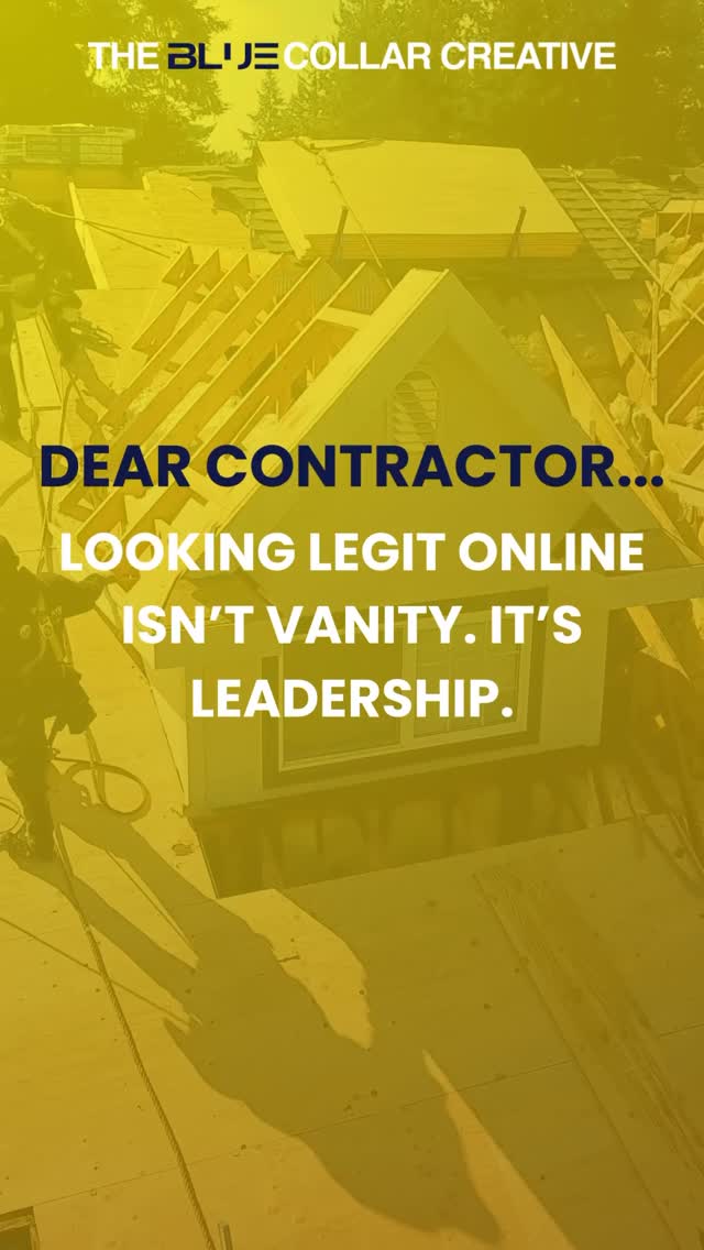 Looking legitimate online is not about ego.
It is about responsibility.
Homeowners are trusting you with their home, their money, and their peace of mind. Before they ever call, they look for signals that you run a tight operation.
Your website is one of those signals.
If it feels outdated, unclear, or half-finished, they hesitate. Not because your work is bad, but because the presentation feels uncertain.
A strong website shows leadership.
Clear services.
Defined process.
Predictable next steps.
This is not about showing off.
It is about making people feel safe choosing you.
When your online presence reflects how you actually operate, homeowners move forward without needing convincing.
This is what a redesign is supposed to do.#roofingcontractor #contractormarketing #roofingcompany