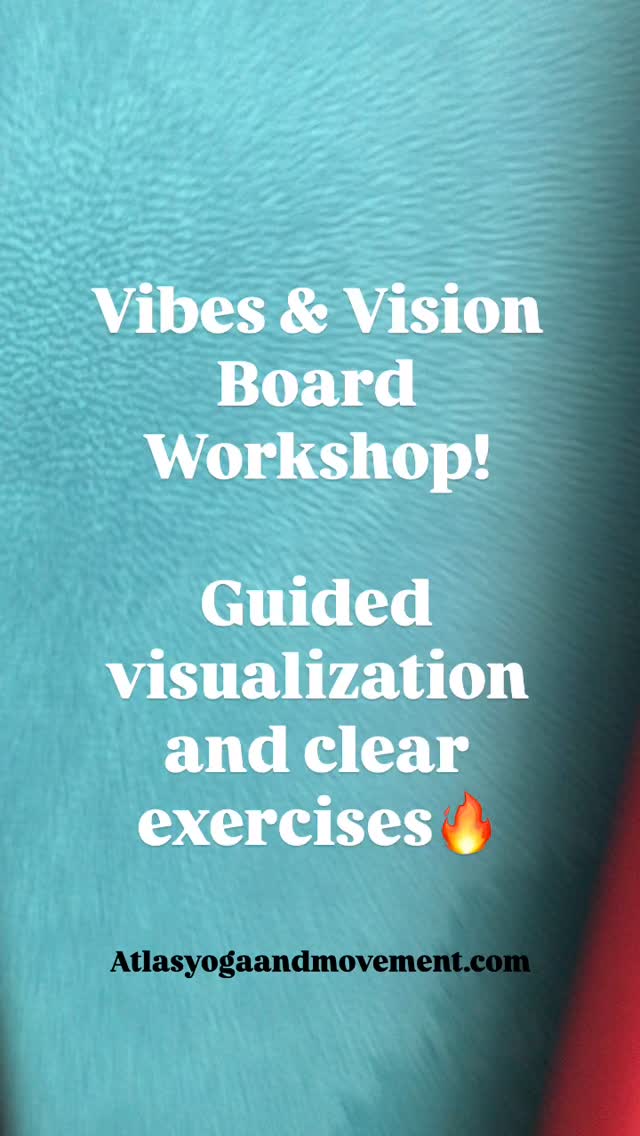 This isn’t just about vision—it’s about alignment.
Tonight’s Vibes & Vision Board Workshop will guide you through a visualization and clear exercises to define intentions and real next steps.
Join us tonight ✨
Link in bio or visit our website www.atlasyogaandmovement.com