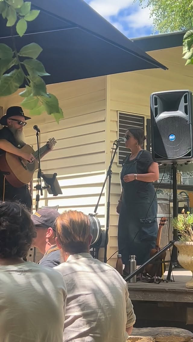 First time for @onepartgin_music here today… what a joy for us and all in the beer garden. Til 5pm . Thanks Sam + Holly.
#trentham3458 #livemusic #localartists