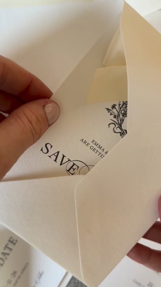 A timeless way to say save the date 🤍
#weddingstationery #weddingdetails #weddinginspo #weddinginspiration #2026bride
