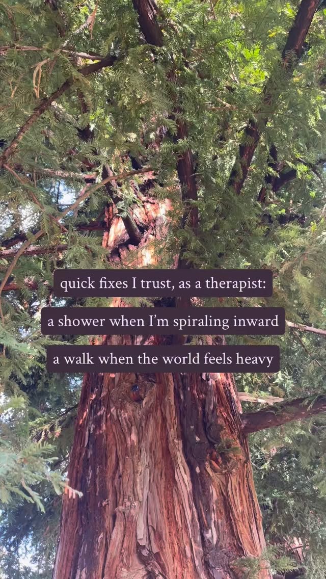 Grounding yourself doesn’t have to be complicated. The things can help us return to ourselves and our bodies are usually simple and free. Real food, sunlight, breath, movement, rest, and remembering that you are good enough exactly as you are.
Welcome to Presence, Practiced. Day 8/♾️
🪽a living series of therapist reflections in the afterglow: beyond healing → into what feels alive
💌 follow to receive notes as they arrive
#groundingtechniques #nervoussystemhealing #anxietytips #therapistsofinstagram #mentalhealthtip
