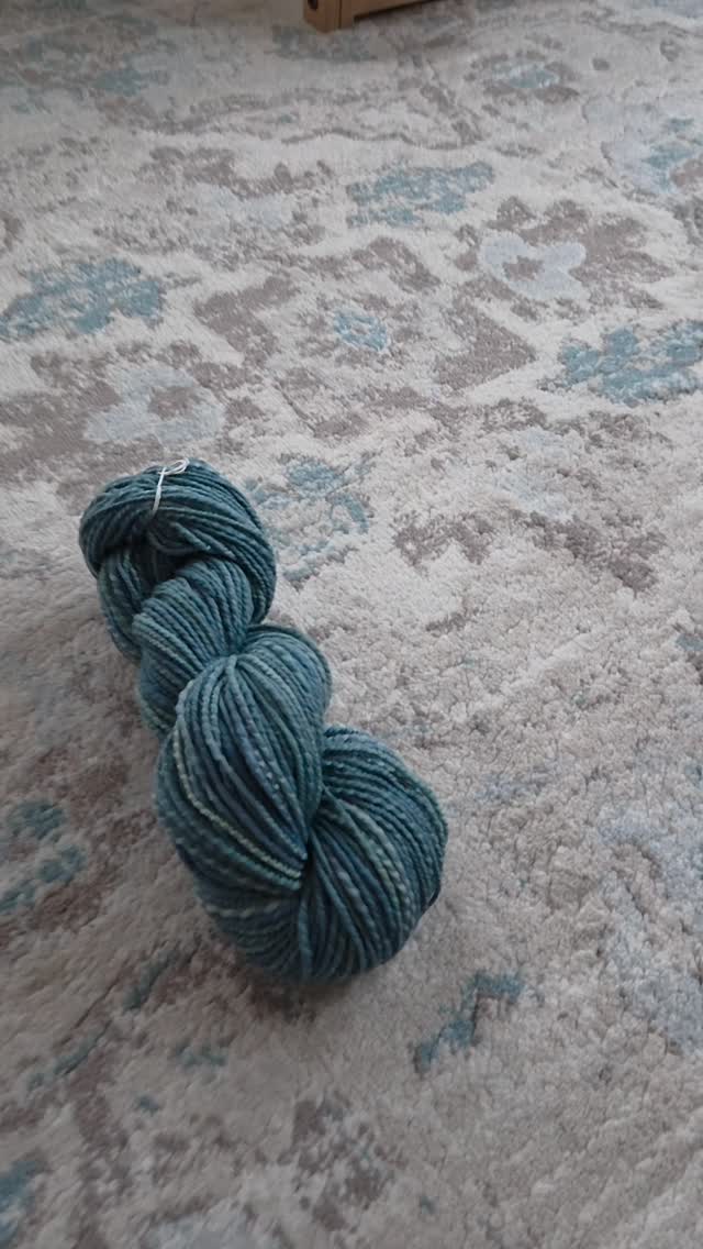 Tide - 168 yards of squishie hand dyed merino wool in blues and greens.
#sunriselodgefiberstudio #spinnersofinstagram #handmade #handspunyarn #handspun
https://sunriselodgefiberstu.etsy.com/listing/4439513160