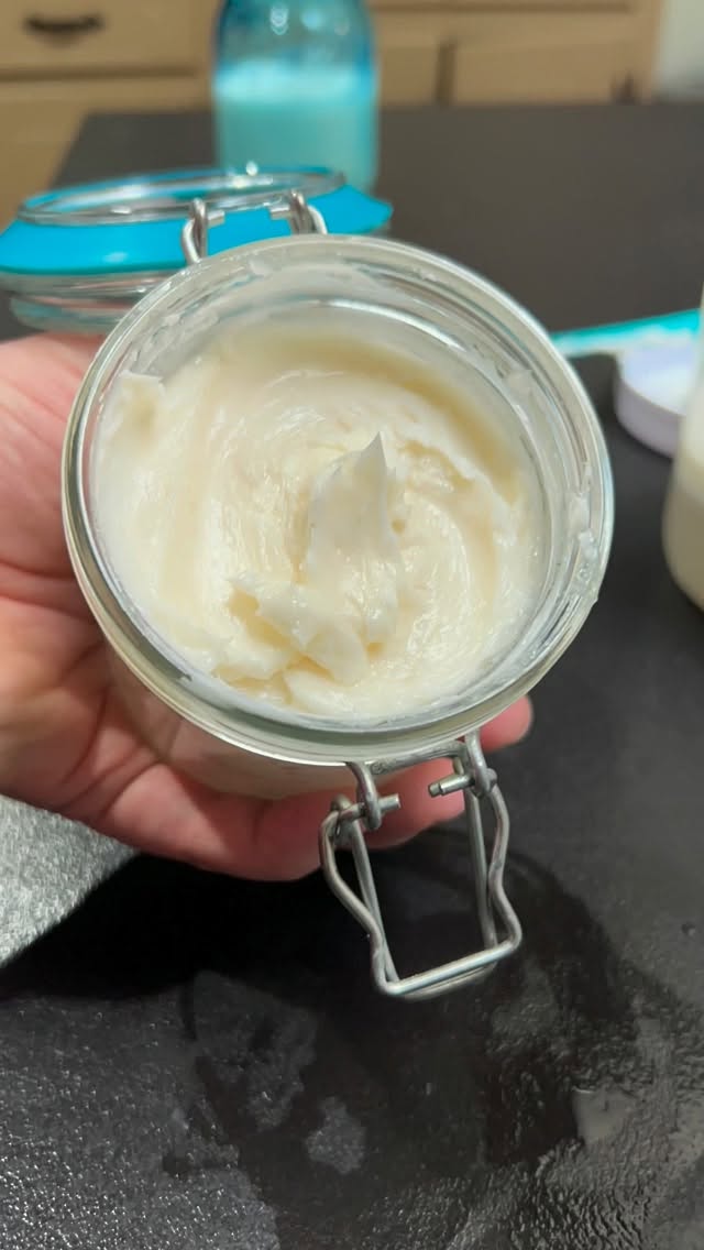 Homemade cultured butter feels a little magical ✨
Cream, time, and a bit of patience — that’s it.
Cultured Butter (at home)
– 1 quart cream
– 1 Tbsp yogurt
- 1/2 tsp. Salt
Add cream + yogurt to a quart jar.
Shake or whisk to combine.
Cover and let sit overnight to culture.
Chill completely. When ready, pour into a mixer with the whisk attachment.
Whisk on medium → medium-high.
It’ll look like whipped cream… keep going.
The butterfat will separate from the buttermilk.
Slow the mixer, go a bit longer, then remove the butter.
Pour off the buttermilk (save it for pancakes or baking 🤍).
Sprinkle butter with ~½ tsp salt.
Press + fold (don’t mix) to push out liquid.
Add cold water, press and fold.
Change water and repeat until mostly clear.
Do some final presses to remove all the water.
Jar it up and enjoy.
Keeps a couple weeks in the fridge or a few months frozen
(just be sure your glass is freezer-safe).
Simple. Traditional. So good.
#simpli #culturedbutter #slowkitchen #homemadebutter #traditionalfoods fermentationlove nourishinghome fromscratch kitchentraditions
