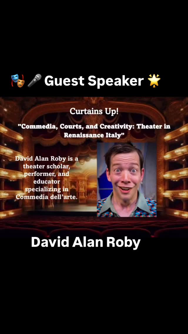 🎭 Guest Speaker Spotlight!
We’re thrilled to welcome David Alan Roby to Curtains Up! A Historical Perspective on Drama for an episode all about Commedia dell’arte; the art form of masks, movement, and improvisation that shaped modern comedy.
Mr. Roby is a scholar, performer, and educator whose work has deeply explored Commedia dell’arte, both in theory and in practice. He brings a unique perspective on how history, performance, and training intersect in this theatrical tradition.
From stock characters to physical storytelling, this episode explores why Commedia still matters for student actors today.
🎙️ Episode live on Spotify right now! Don’t miss it! 🎧
Link in Bio
#CommediaDellArte
#TheatreHistory
#TheaterStudents
#Drama
#PerformingArts