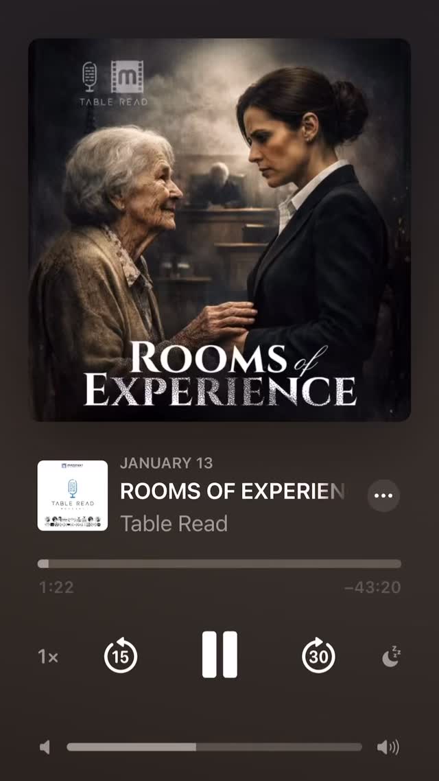 In order to reconnect with the disabled daughter she abandoned as an infant, an emotionally guarded district attorney must admit to her own past mistakes as she prosecutes an elderly woman for the death of her severely autistic son.
🏛️Rooms of Experience🤍 by @steffanylohnsommers, out now on #TableReadPodcast!
#fictionpodcast #audiodrama #narrativepodcast