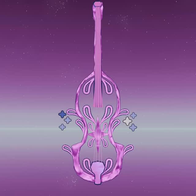 3d model of a magical violin for a game im making 💕✨#artistsoninstagram #blender #blender3dart #unrealengine5 #commissions
