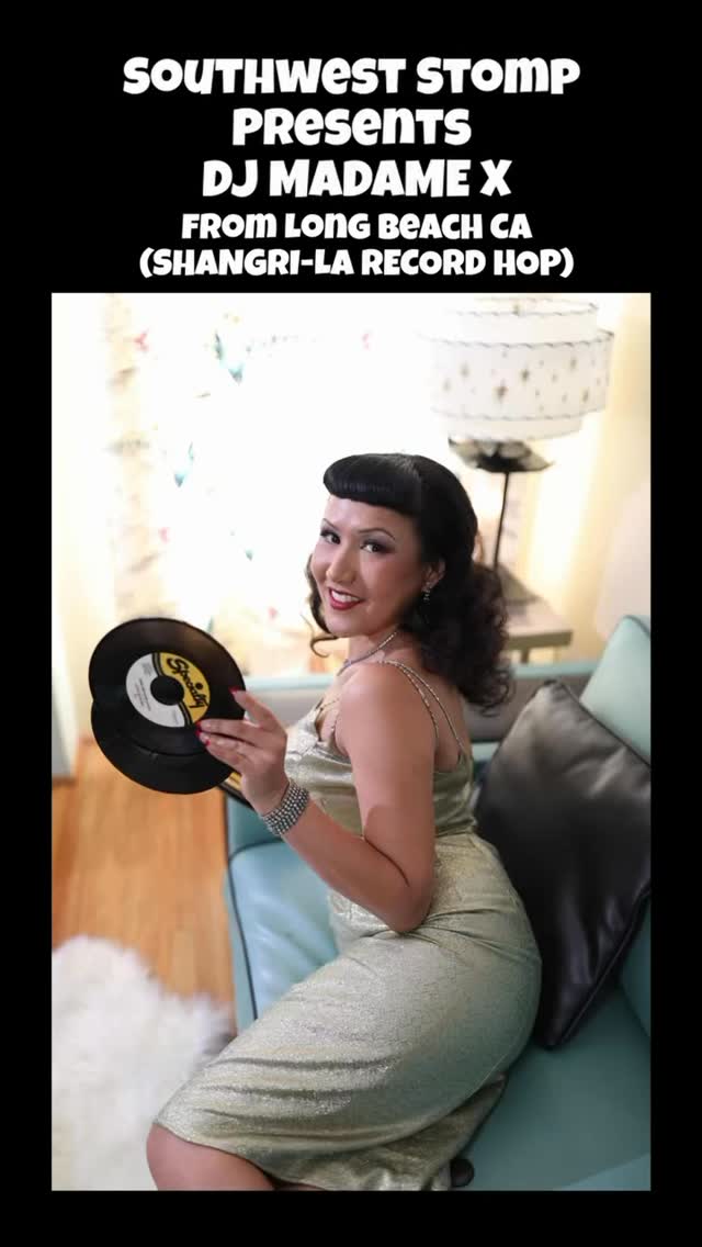 DJ SPOTLIGHT #3 DJ MADAME X!
One of the hardest working dj’s world wide and one of the best for sure! With records as infectious as her smile it’s not surprising. Madame x runs the fantastic record hop Shangri-la in Long Beach! If you love tiki and Rockin it’s a MUST GO! WE ARE EXCITED to add her to the SWS roster and we’re sure yall will be too!