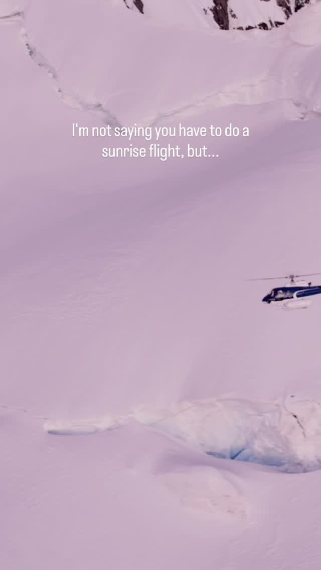 …watching the sun hit Aoraki while everyone else is still hitting snooze is the ultimate flex. 😴🏔️
Not a morning person? For this, you’ll be the first one in the chopper. Tag the person you’re dragging out of bed for this. No excuses. 🚁✨
#SunriseFlight #AorakiMtCook #MorningFlex