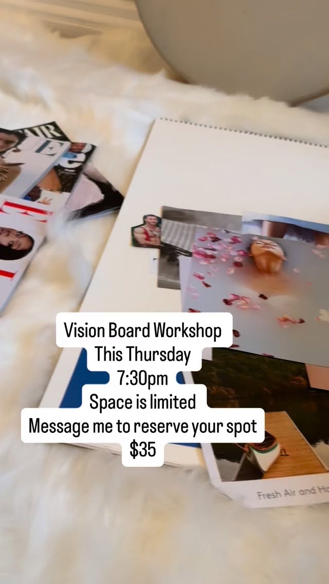 Manifesting what you want this year?
A Vision Board Workshop is the best way to do it 🙌✨
We did this event last April and by early June my vision was already manifesting. This is a magical tool that has helped me create a life I love.
Join us this Thursday 7:30pm at my home office
$35
Message me to reserve your spot and to get all the details
#coach #mind #manifest #vision #visionboard